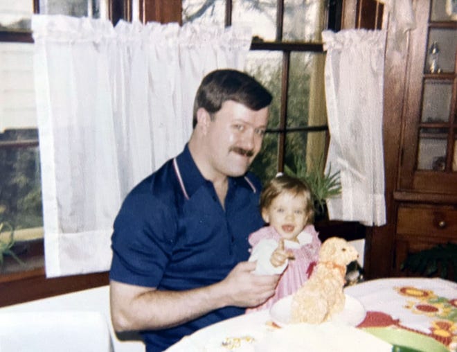 Terry Gaston and his daughter, Katie Gaston, are shown at their home in Peoria in a family photo. Terry Gaston died in 1996 at the age of 45.